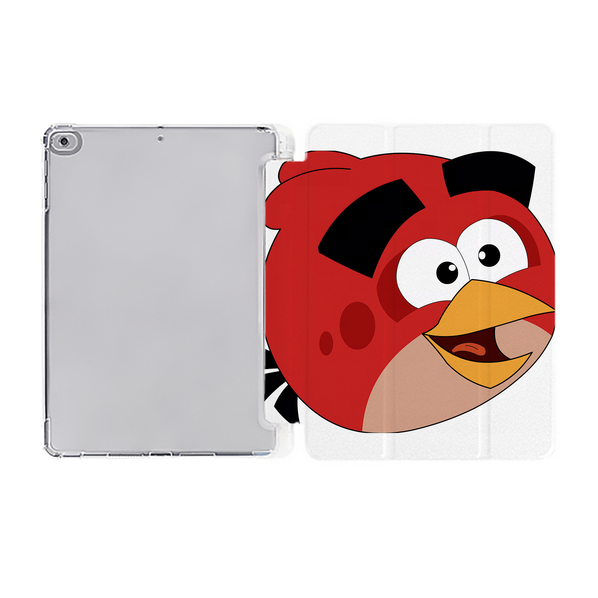 （画像用） Angry Birds アングリーバード IPad ケース ペン収納付き 三つ折りスタンド PUレザー×シリコン 対応機種9.5/10.5/10.9インチ